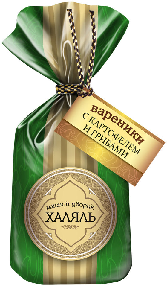 Вареники Мясной Дворик Халяль с картофелем и грибами 800г