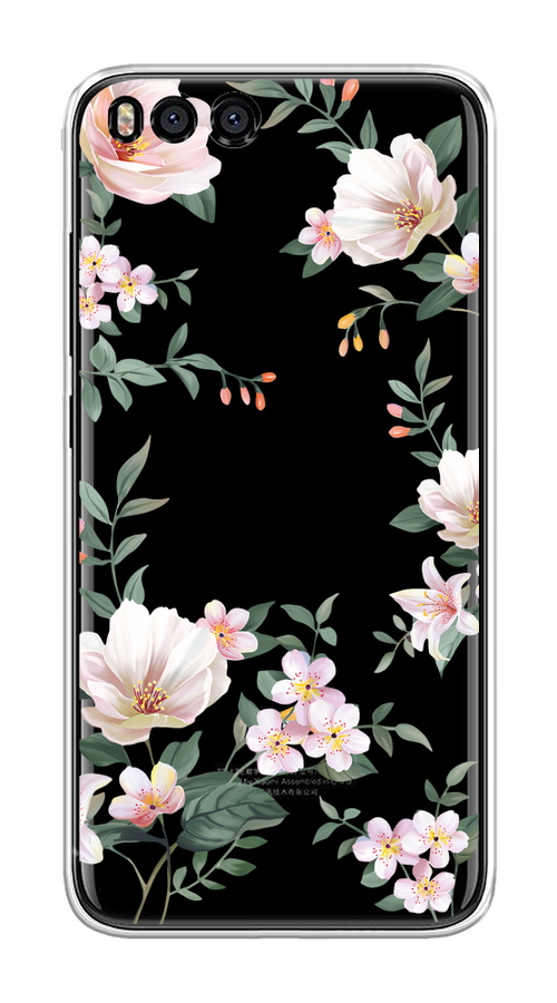 

Чехол на Xiaomi Mi 6 "Beautiful white flowers", Бежевый;зеленый, 30650-1