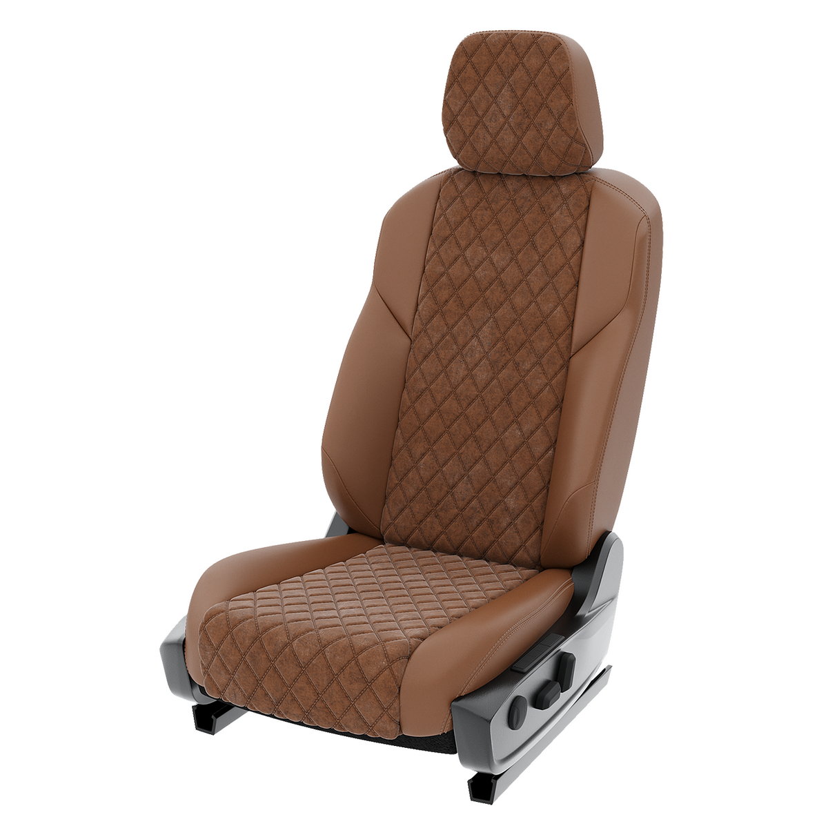 

Чехлы на сиденья Click Auto для Geely Coolray CA1060CF2S465 Алькантара ромб Коричневый, CA1060