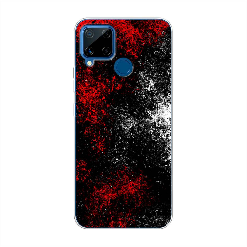 

Чехол на Oppo Realme C15 "Монотипия", Красный;черный;белый, 255050-3