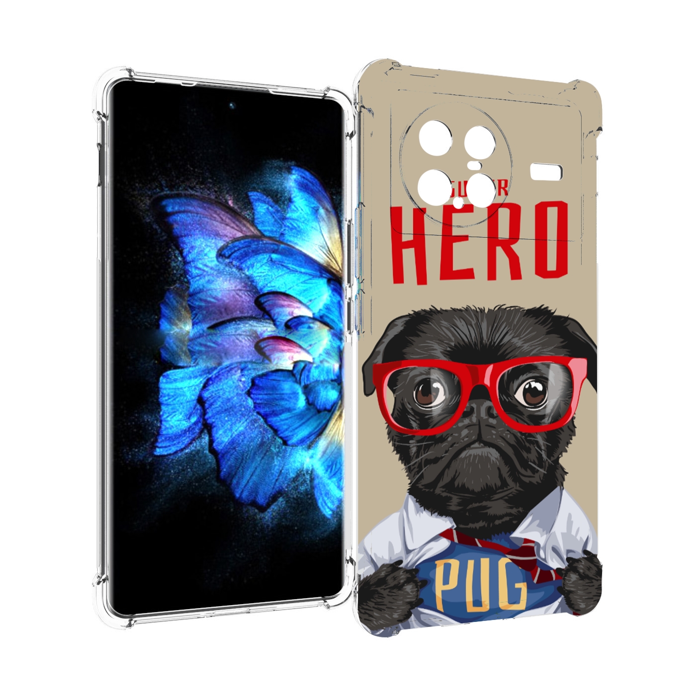 

Чехол MyPads Герой-PUG для Vivo X Note 5G, Прозрачный, Tocco