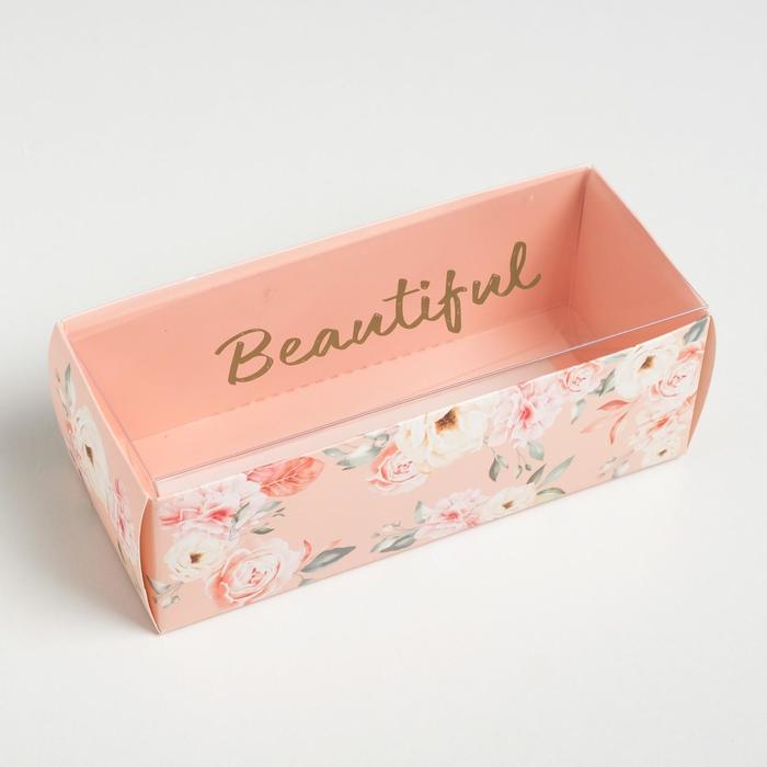 

Коробка для сладостей «Beautiful», 14,5 х 5 х 6 см, Коллекция упаковки "Нежные цветы"