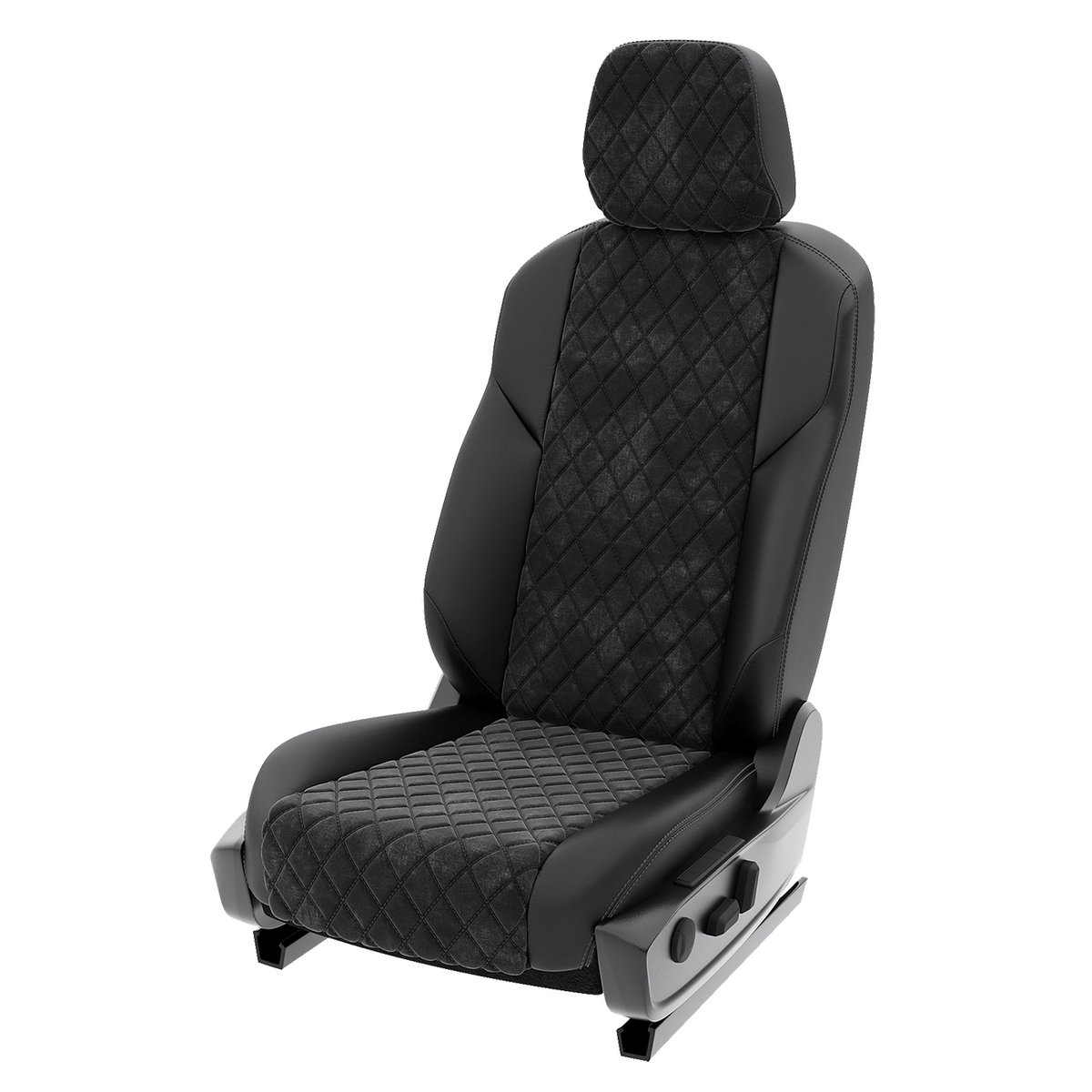 

Чехлы на сиденья Click Auto для Geely Coolray CA1060CF2S461 Алькантара ромб Черный, CA1060