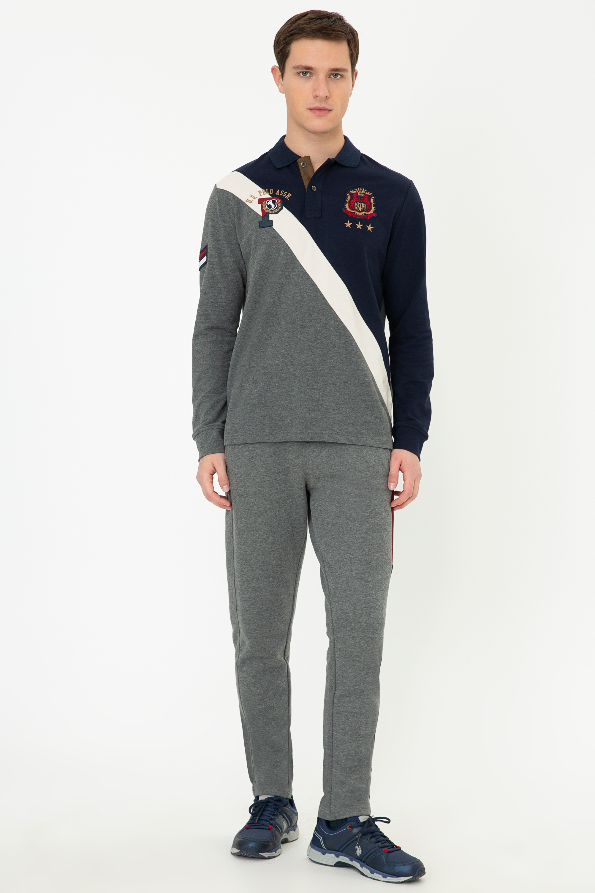 

Спортивные брюки мужские U.S. POLO Assn. G081SZ0OP0NAYS серые XS, Серый, G081SZ0OP0NAYS