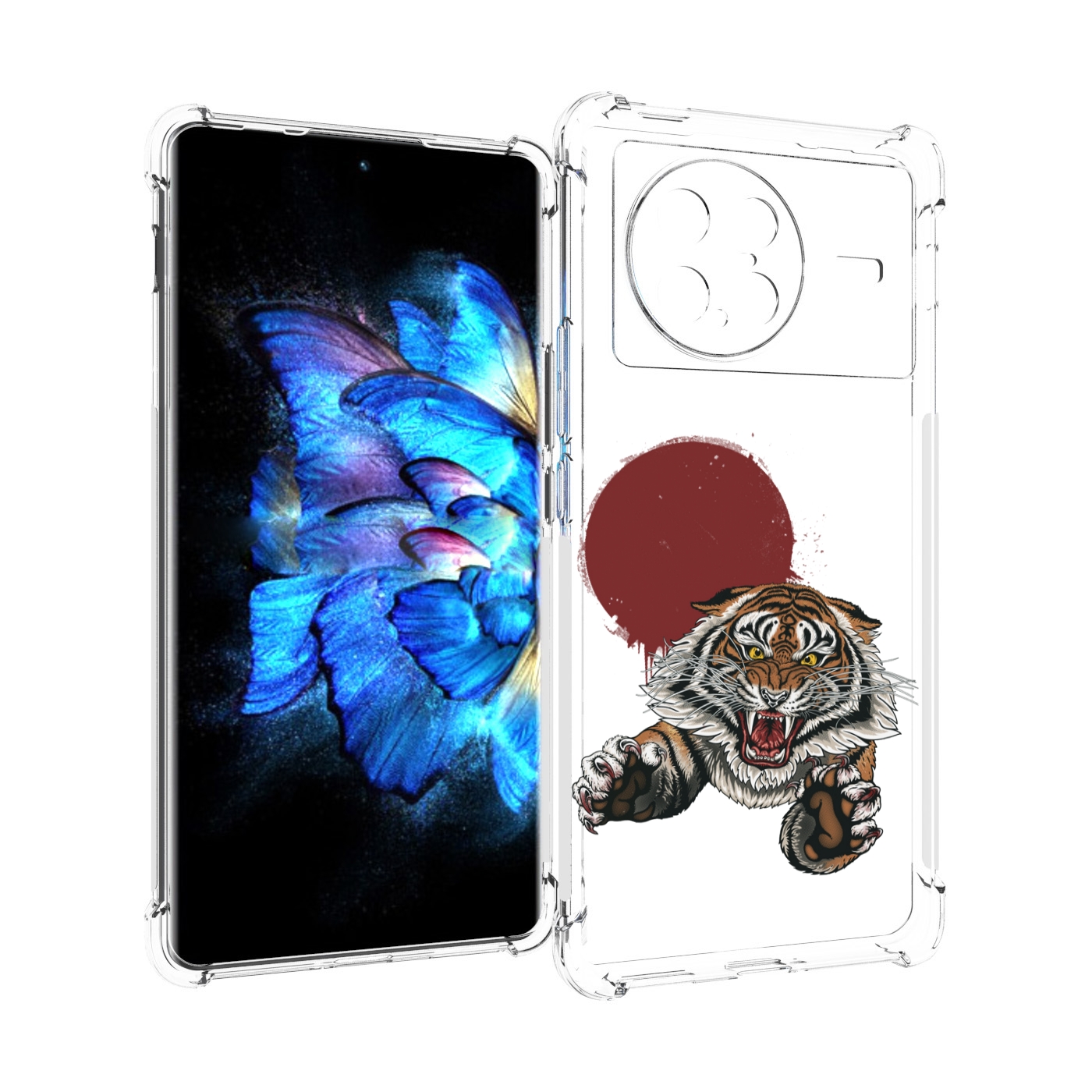 

Чехол MyPads Бросок тигра для Vivo X Note 5G, Прозрачный, Tocco