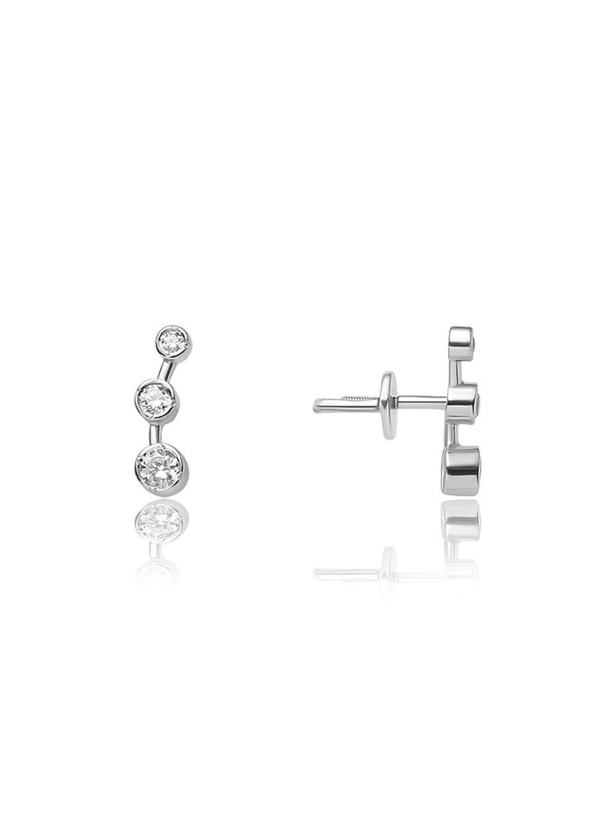

Серьги-пусеты из серебра с фианитом TOP CRYSTAL 40255169, 40255169