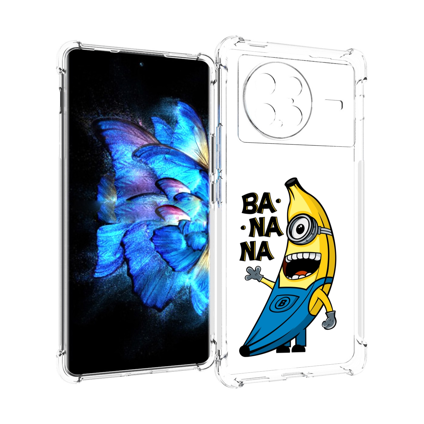 

Чехол MyPads Банана-миньон для Vivo X Note 5G, Прозрачный, Tocco