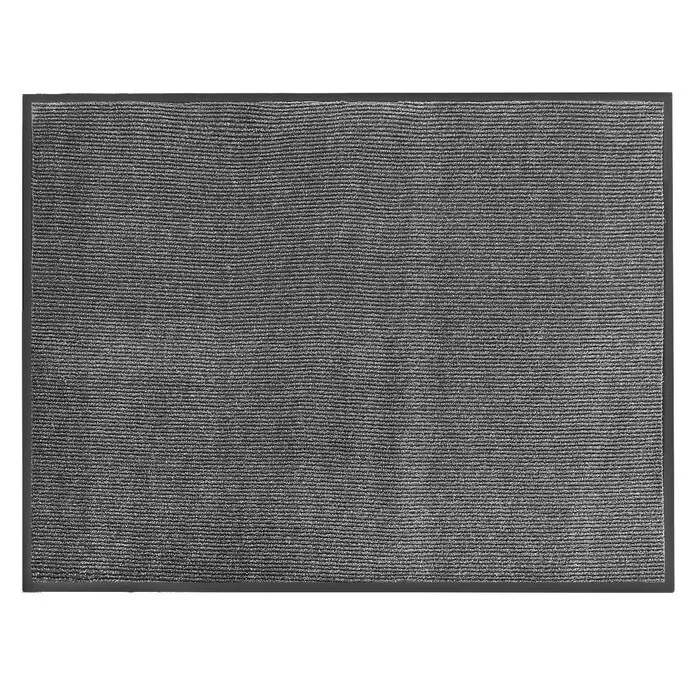 фото Коврик придверный влаговпитывающий, ребристый, «комфорт», 90×120 см, цвет серый nobrand