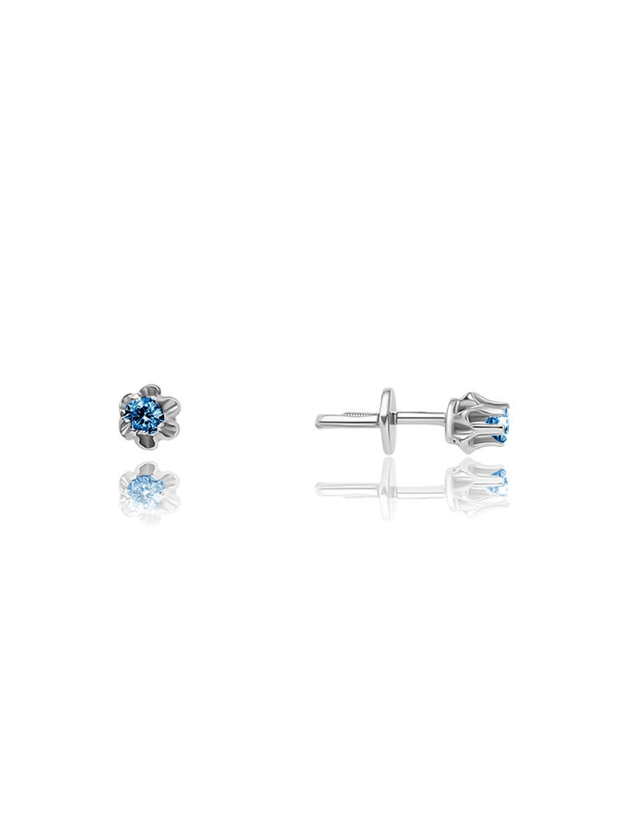 

Серьги женские из серебра TOP CRYSTAL 40255144 голубой фианит, 40255144