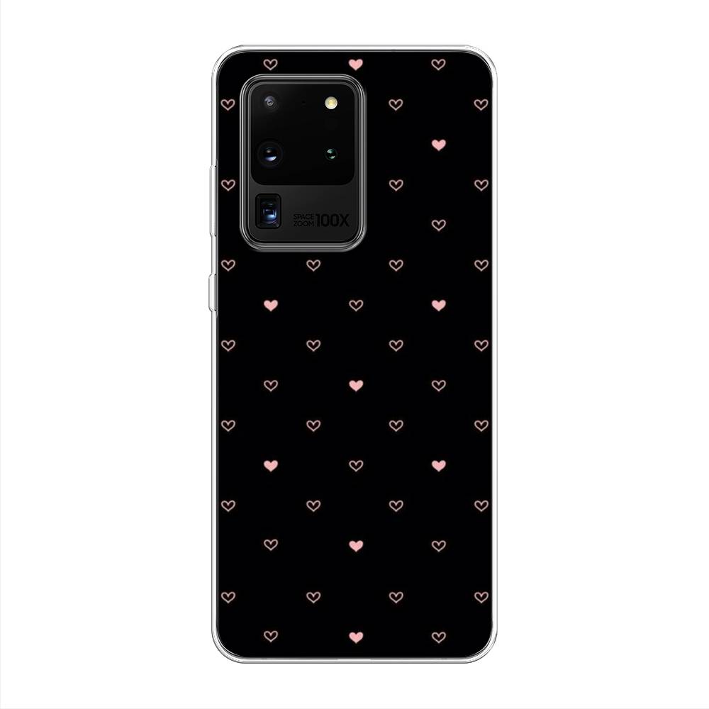 

Чехол Awog на Samsung Galaxy S20 Ultra "Черный фон и сердечки", Разноцветный, 29450-3