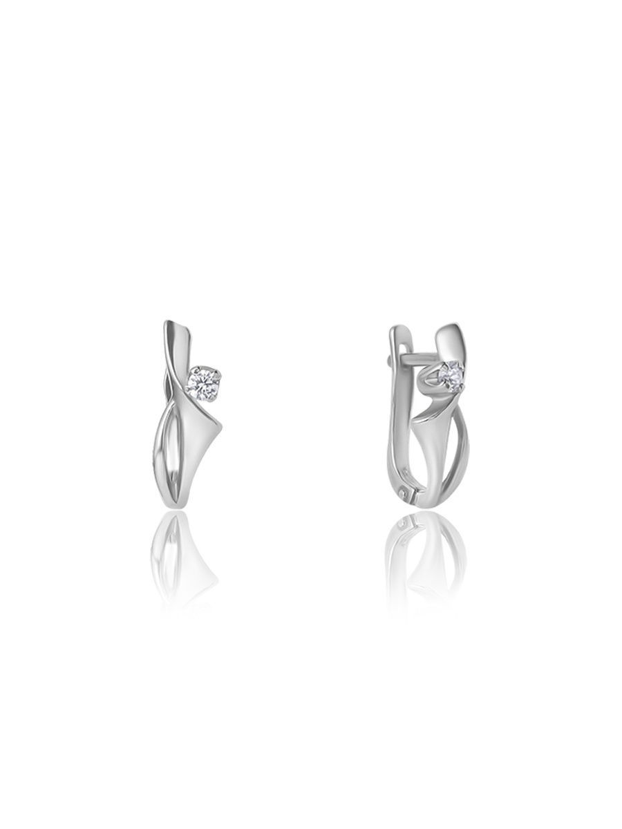 

Серьги женские из серебра TOP CRYSTAL 40255110 прозрачный фианит, 40255110