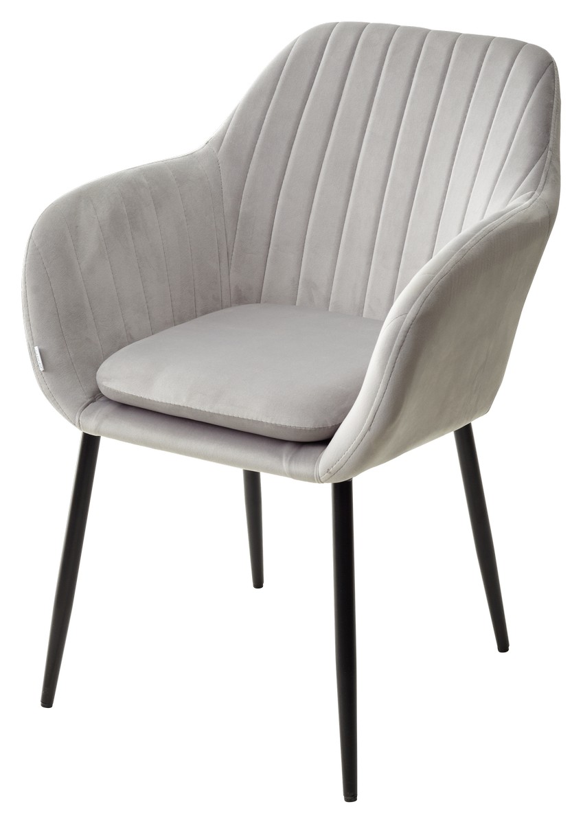 

Стул M-CITY ALABAMA (2 шт.) BLUVEL-03 LIGHT GREY, велюр, ALABAMA