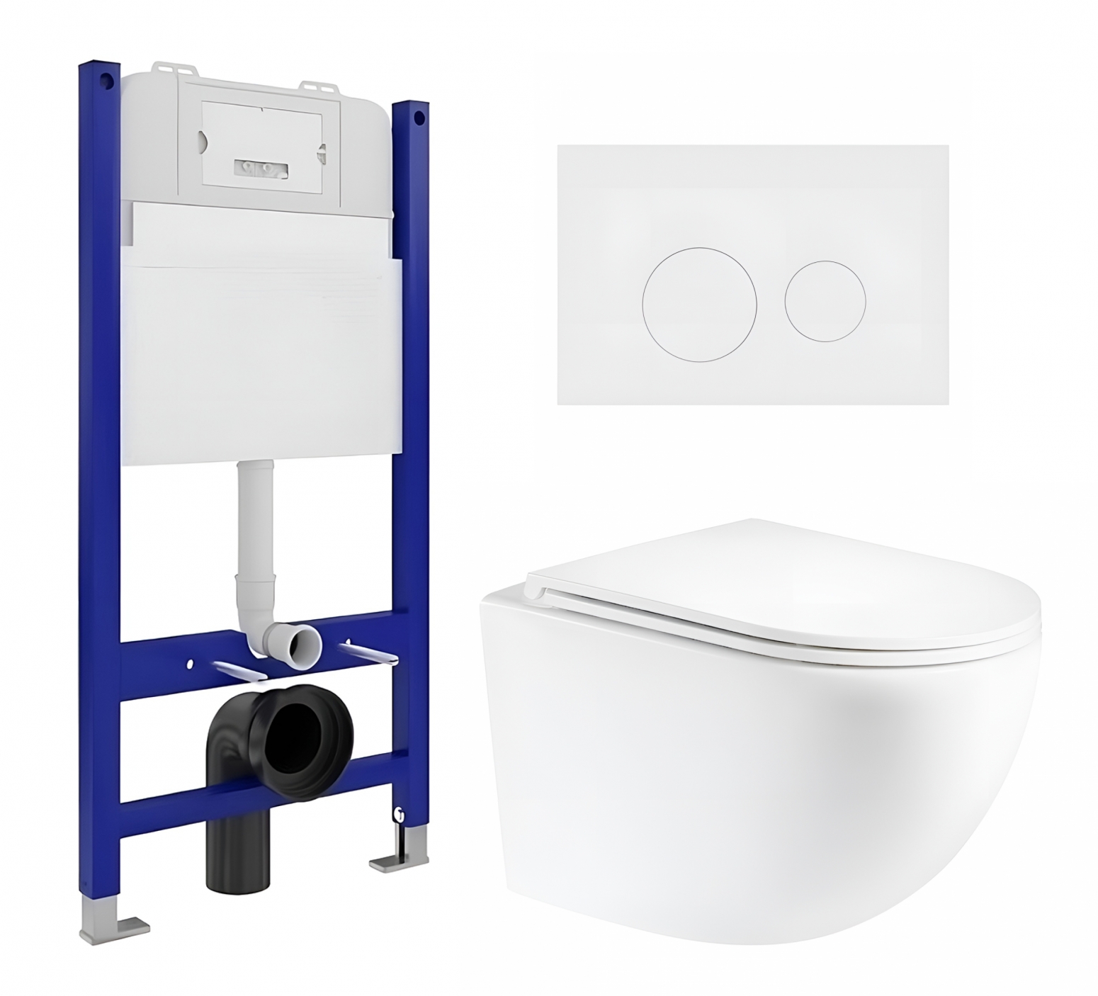 Комплект инсталляция Enio Tecnico унитаз Unico Tornado кнопка белая матовая 549201 36318₽