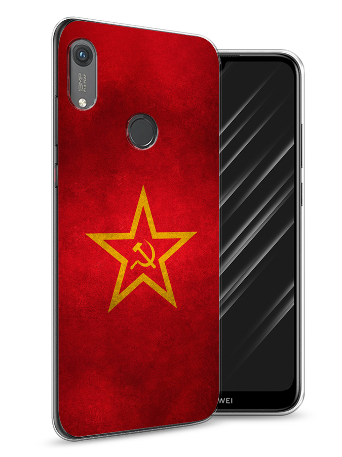 

Чехол Awog на Honor 8A (8A Pro/Prime) "Красное знамя", Желтый;красный, 68750-10