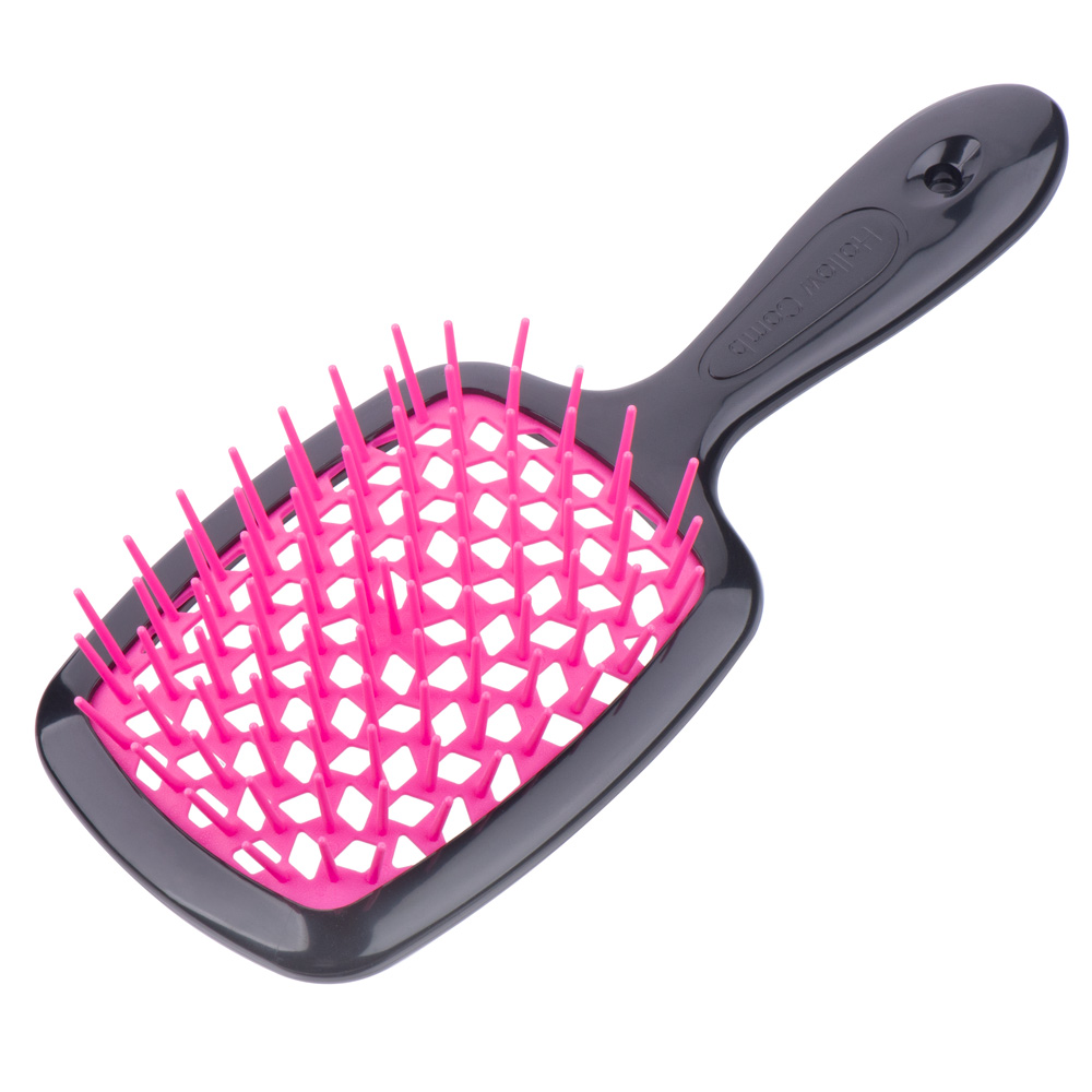 

Щетка для волос SuperBrush Plus Patent Black, 11 рядов 205х85мм (04 Черно-малиновая)