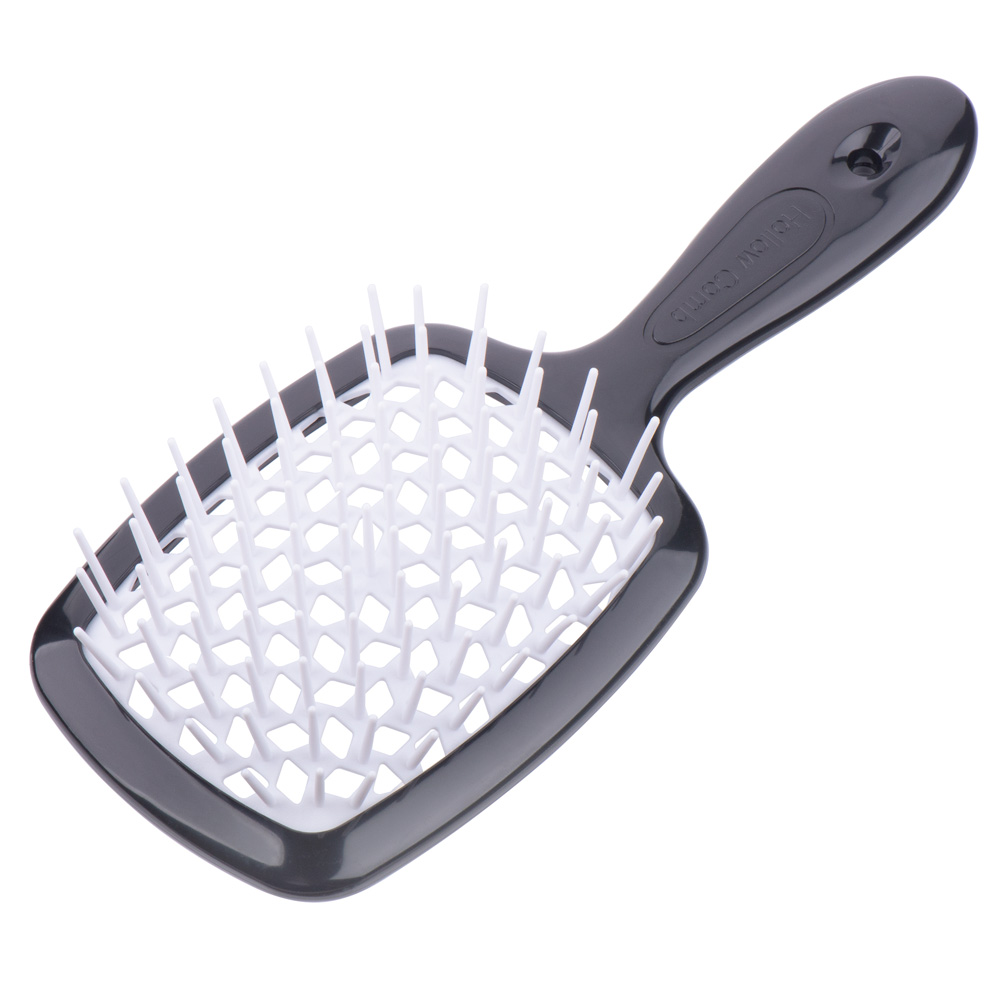 

Щетка для волос SuperBrush Plus Patent Black, 11 рядов 205х85мм (02 Черно-белая)