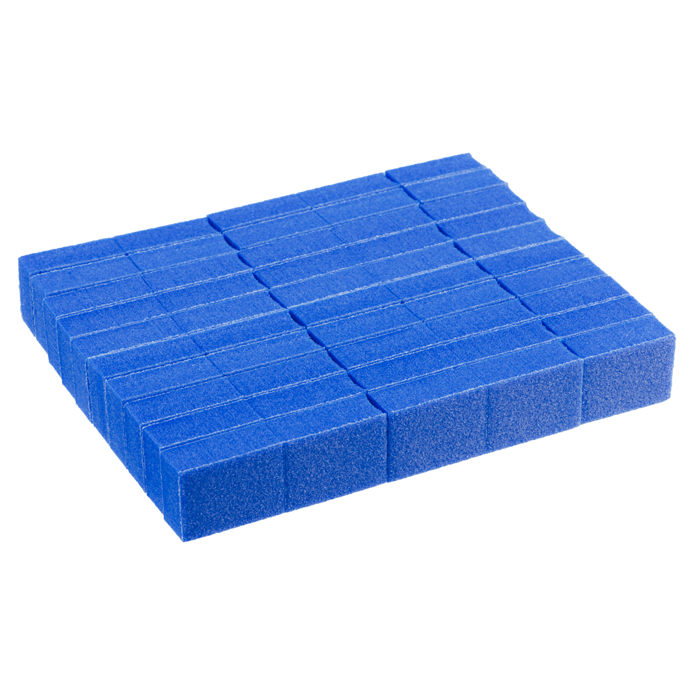 Набор мини-бафов двухсторонних шлифовальных, 50шт (03 Синие) beauty4life набор пуховок двухсторонних