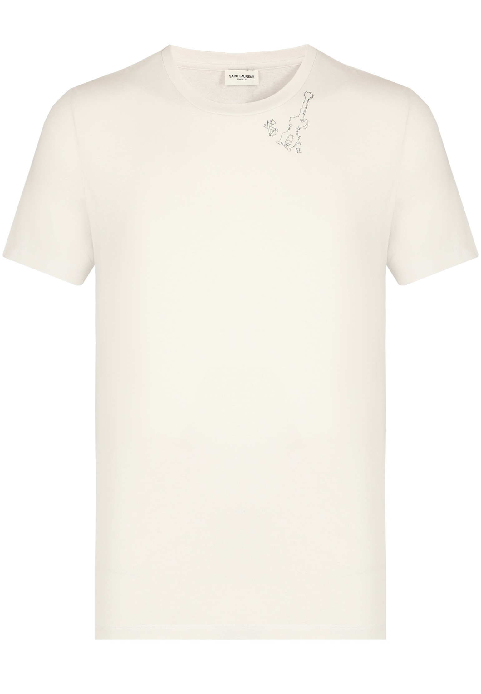 

Футболка мужская SAINT LAURENT 116297 серая S, Белый, 116297