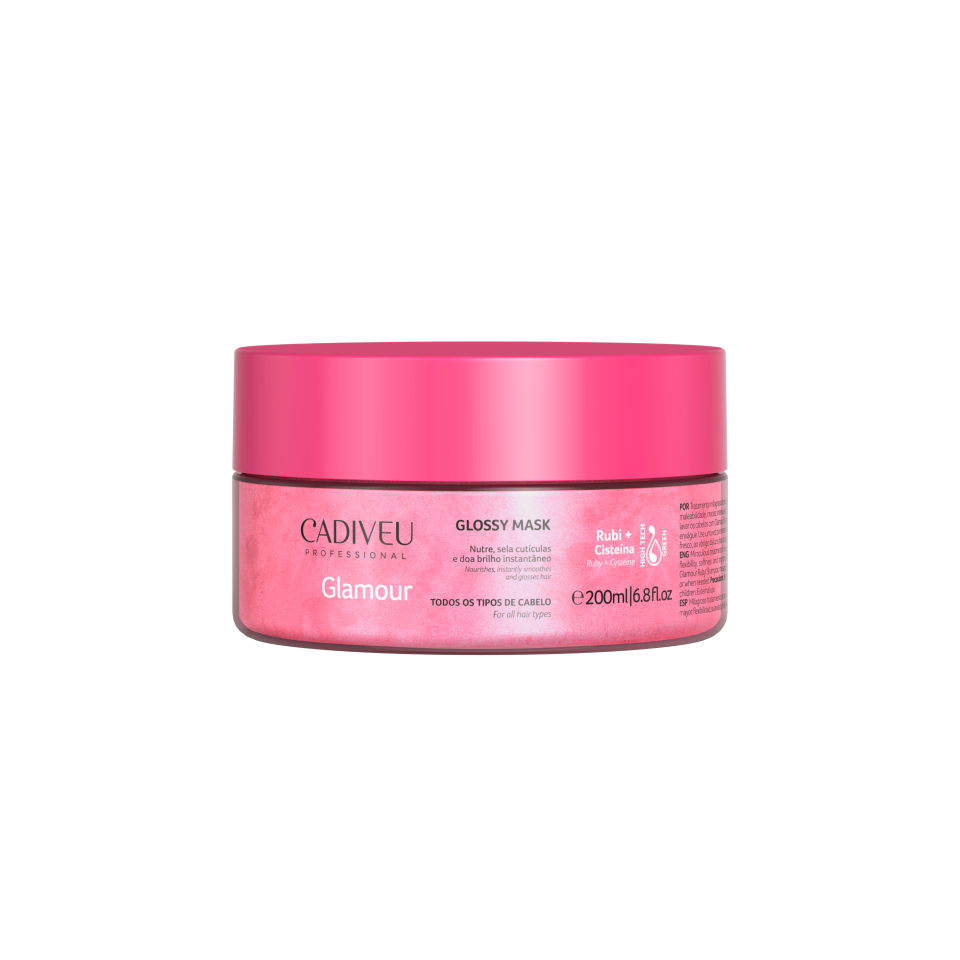 

Маска для окрашенных волос восстанавливающая Cadiveu Glamour Glossy Mask 200 мл, Glamour Glossy Mask "Сияие рубина"