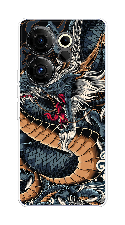 

Чехол на Tecno Camon 20 Premier "Japanese Dragon", Коричневый;черный;синий, 304250-1