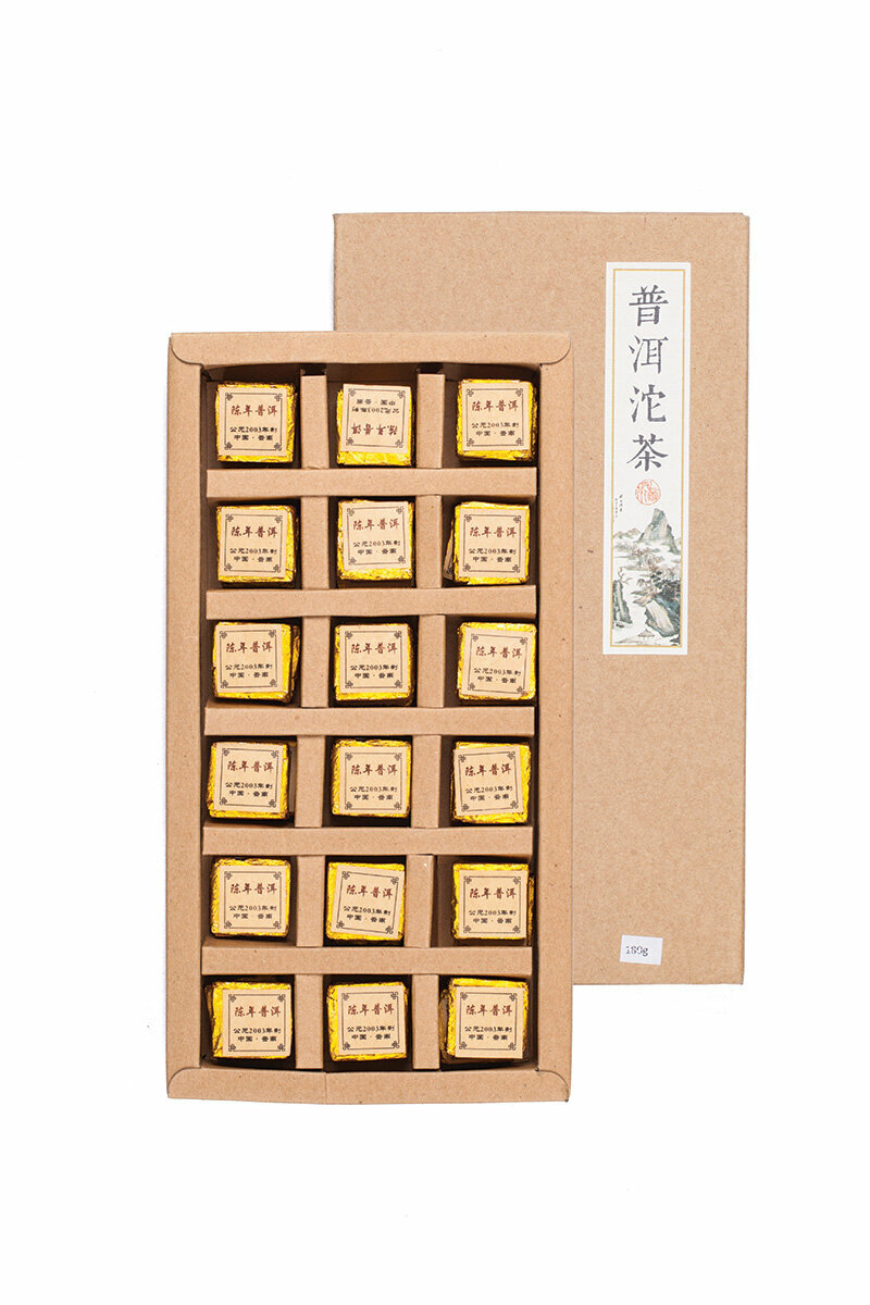 Чай Gutenberg Шу Пуэр (то ча) 2003 г., 180 г (упаковка 36 шт х 5 г)