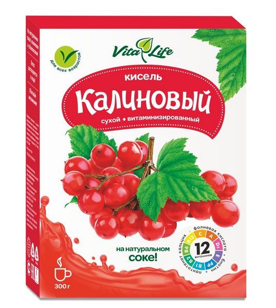 

Кисель с витаминами калиновый, 300 г