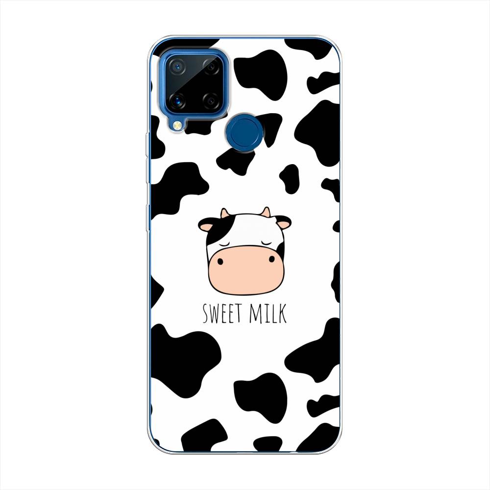 

Чехол на Oppo Realme C15 "Sweet milk", Розовый;белый;черный, 255050-1