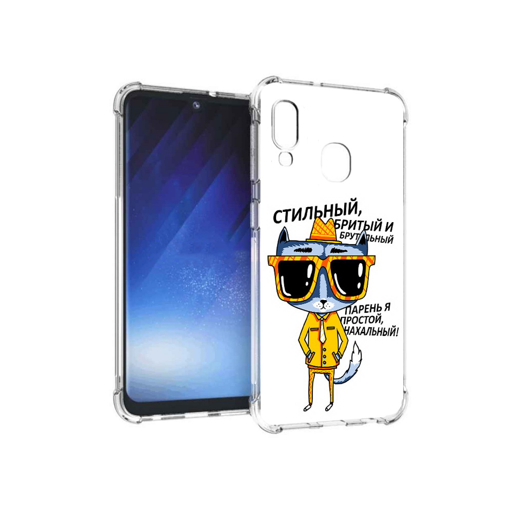 

Чехол MyPads Tocco для Samsung Galaxy A20e стильный кот (PT133424.505.625), Прозрачный, Tocco