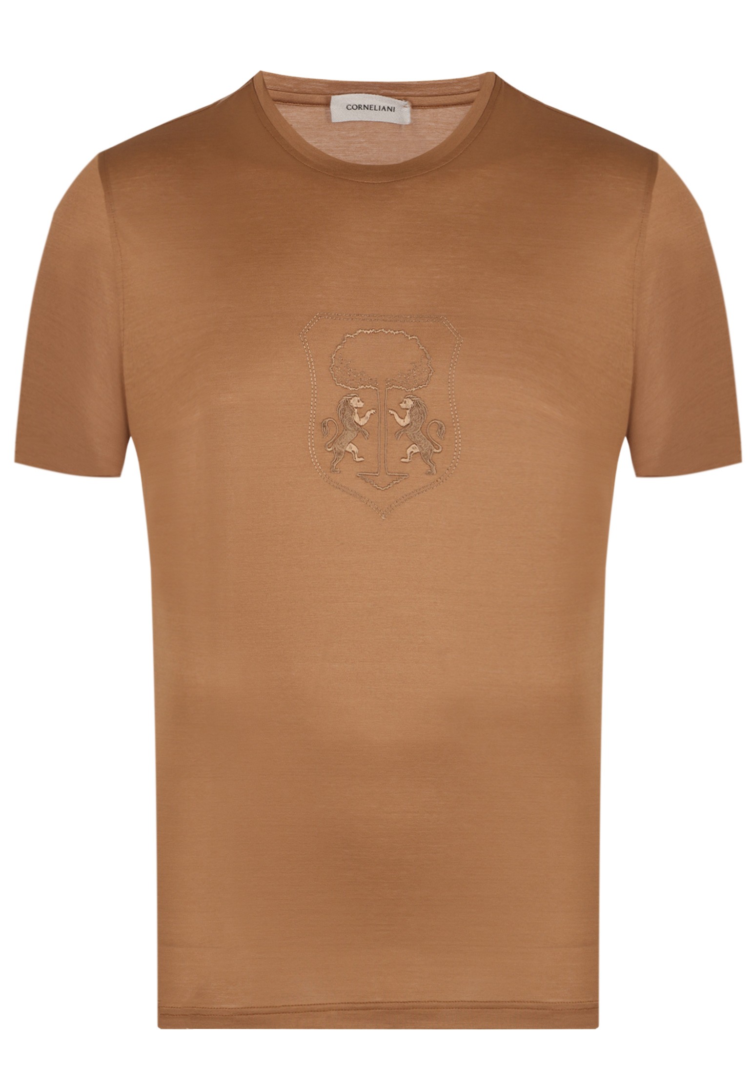 

Футболка мужская Corneliani 128475 коричневая 48 IT, Коричневый, 128475