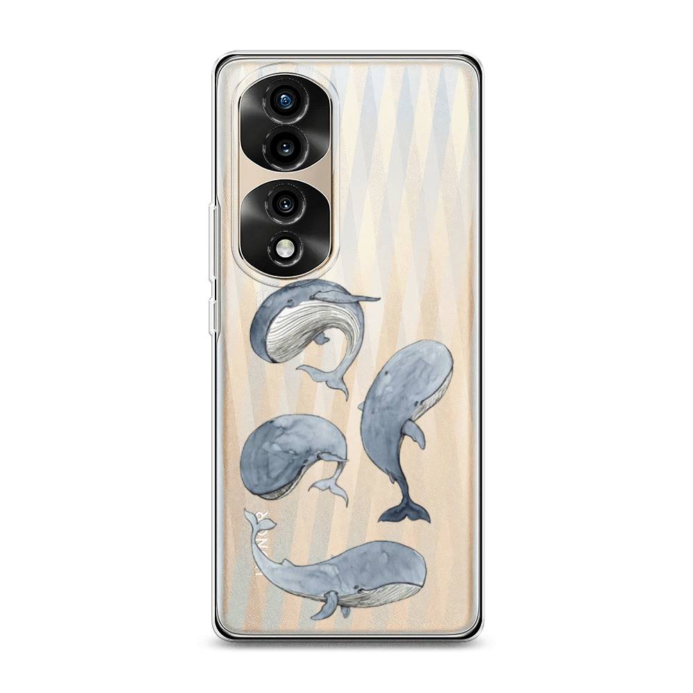 

Силиконовый чехол "Киты" на Honor 70 Pro, 6108350-1
