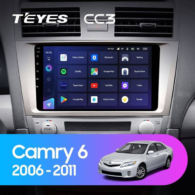 

Штатная магнитола Teyes CC3L 4/32 Toyota Camry 6 XV 40 50 (2006-2011) F1, CC3L