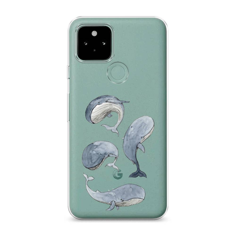 

Чехол Awog на Google Pixel 5A "Киты", Разноцветный, 271050-1