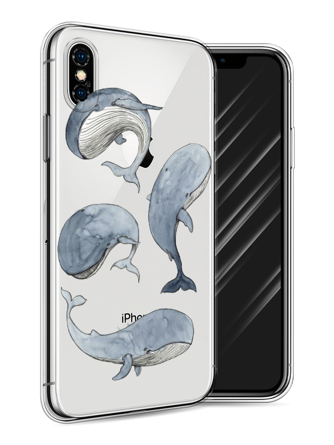 

Чехол Awog на Apple iPhone X (10) / Айфон X (10) "Киты", Разноцветный, 11050-1