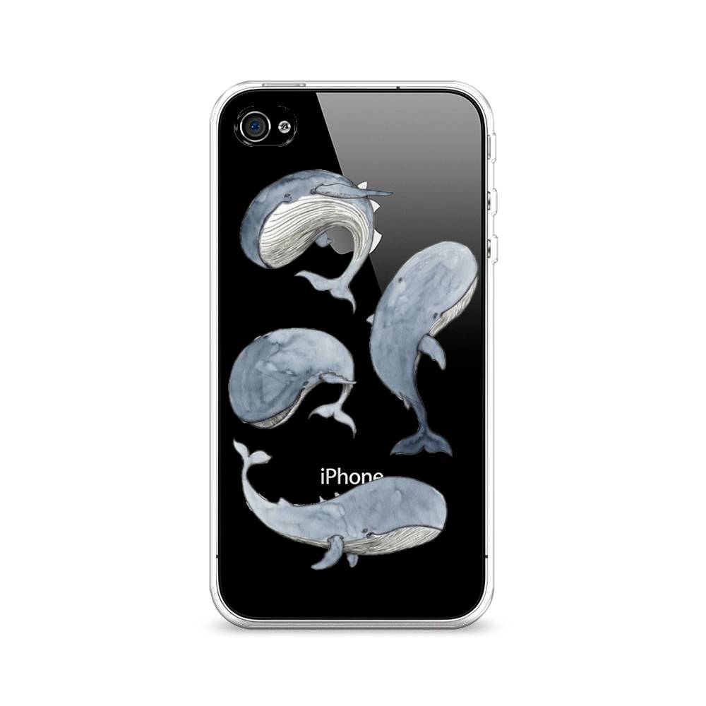 

Чехол Awog на Apple iPhone 4 / Айфон 4 "Киты", Разноцветный, 10150-1