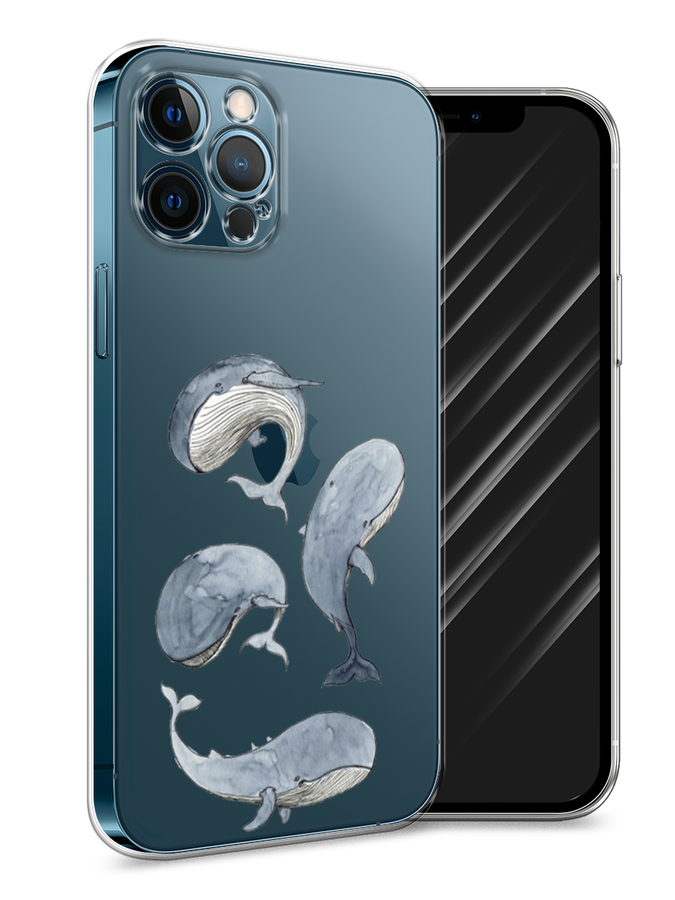 

Чехол Awog на Apple iPhone 12 Pro Max / Айфон 12 Pro Max "Киты", Разноцветный, 12750-1