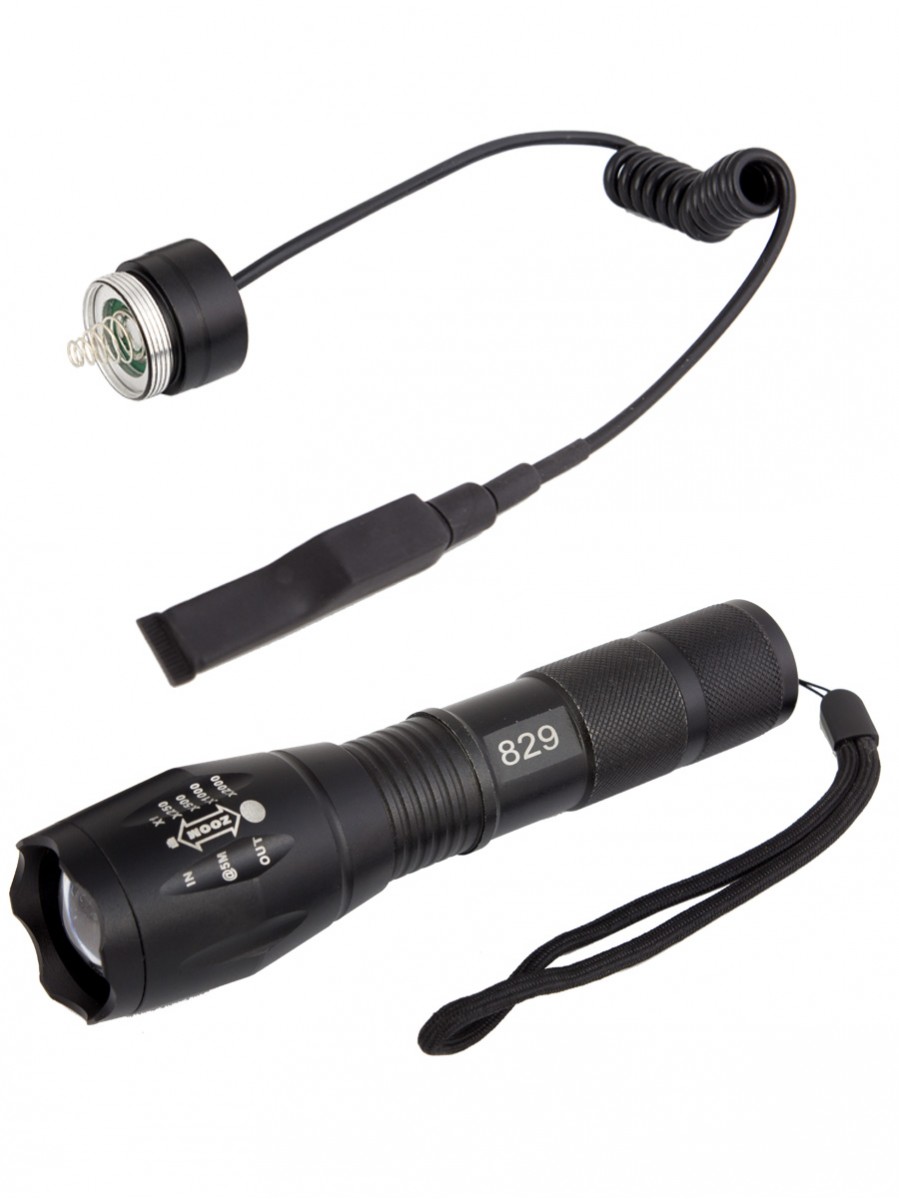Подствольный фонарь Kamukamu, аккумуляторный, Zoom X 1-2000, черный