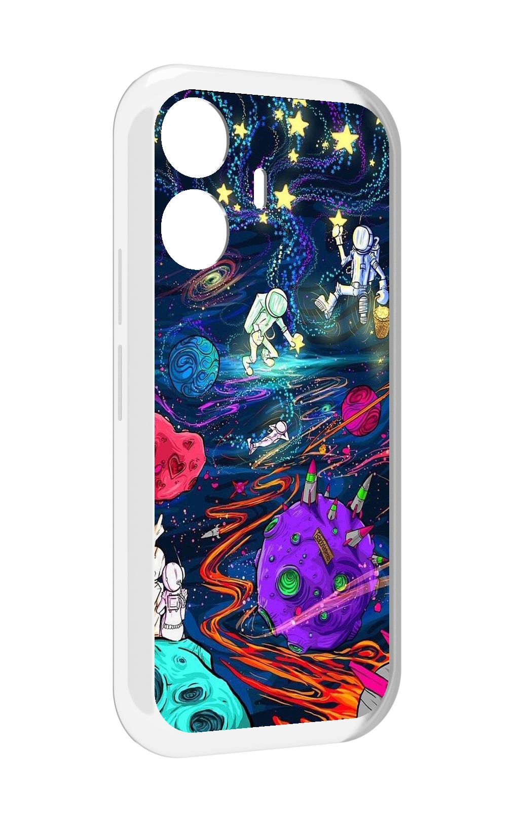 

Чехол MyPads красочный космос для Vivo Y77E / Vivo iQOO Z6 Lite, Прозрачный, Tocco