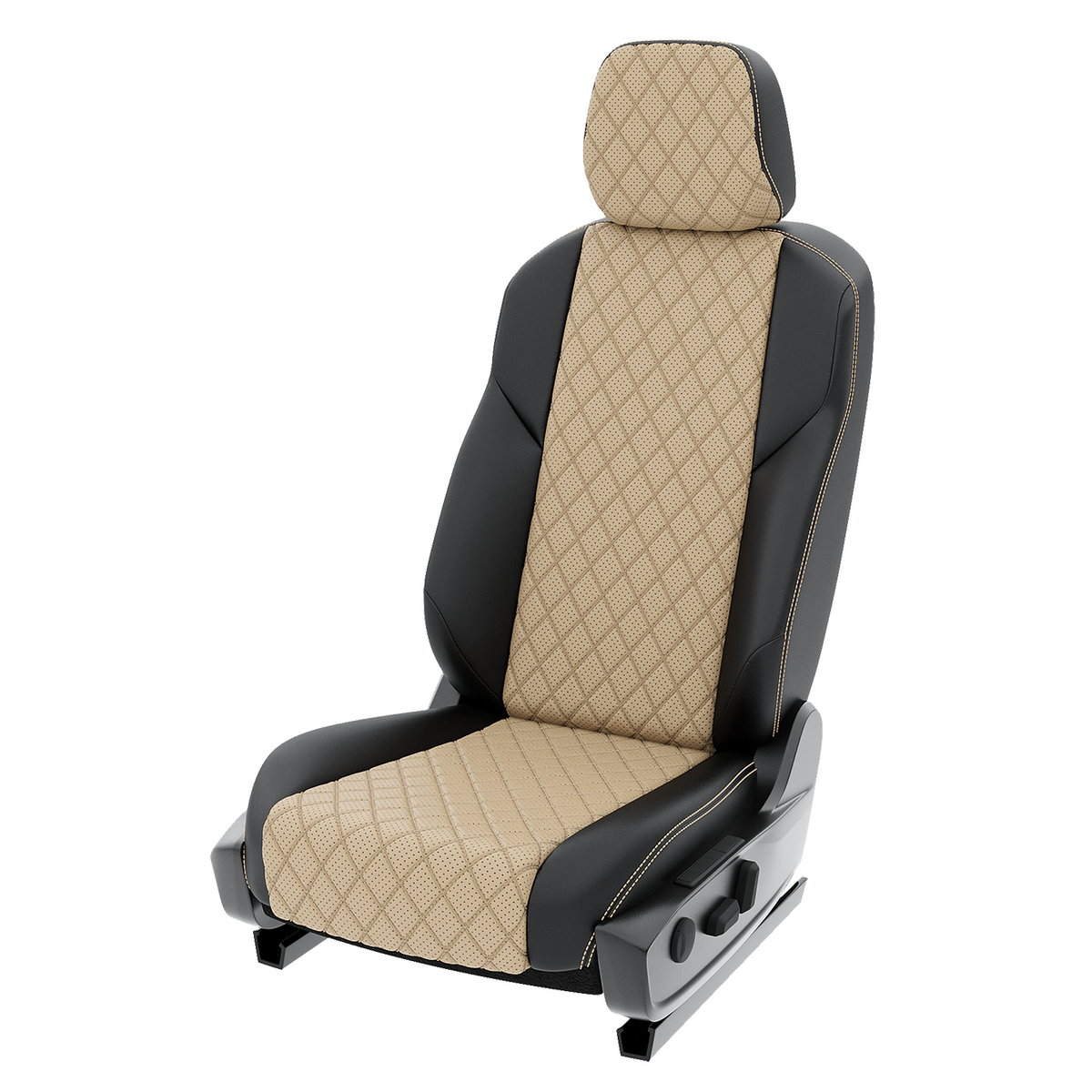 

Чехлы на сиденья Click Auto для Geely Coolray CA1058CF2S503 Экокожа ромб Черный Бежевый, Бежевый;черный, CA1058