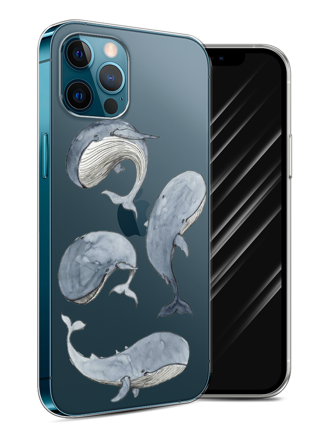 

Чехол Awog на Apple iPhone 12 / Айфон 12 "Киты", Разноцветный, 12550-1