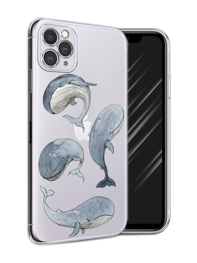 

Чехол Awog на Apple iPhone 11 Pro Max / Айфон 11 Pro Max "Киты", Разноцветный, 12250-1