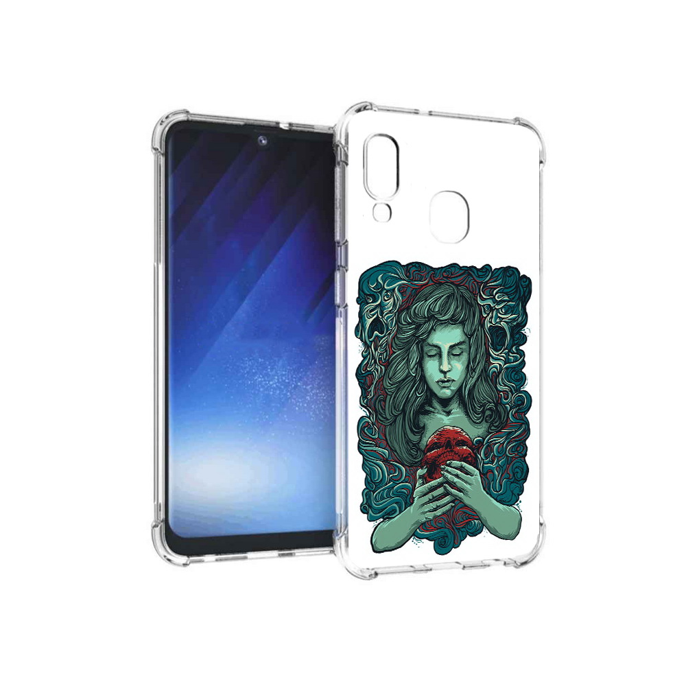 

Чехол MyPads Tocco для Samsung Galaxy A20e спящая девушка (PT133424.505.619), Прозрачный, Tocco