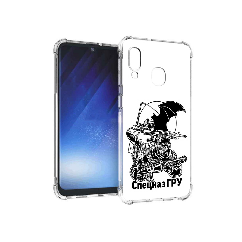 

Чехол MyPads Tocco для Samsung Galaxy A20e спецназ гру (PT133424.505.618), Прозрачный, Tocco