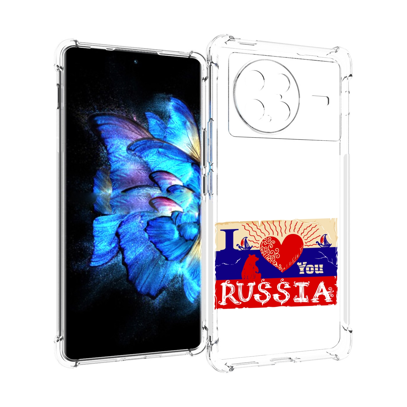 

Чехол MyPads Люблю Россию для Vivo X Note 5G, Прозрачный, Tocco