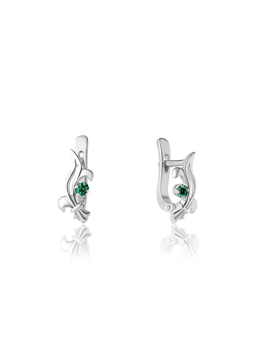 

Серьги женские из серебра TOP CRYSTAL 40255079 зеленый фианит, 40255079