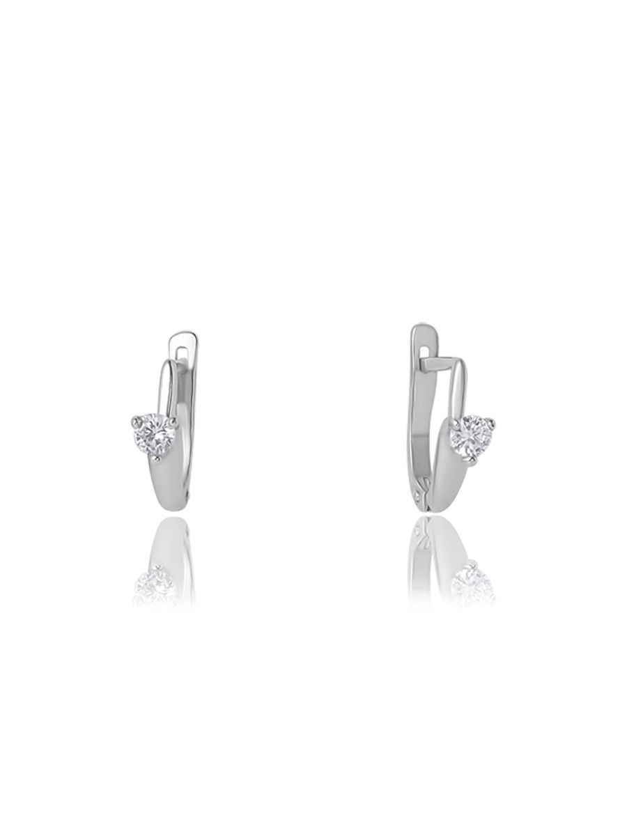 

Серьги женские из серебра TOP CRYSTAL 40255075 прозрачный фианит, 40255075