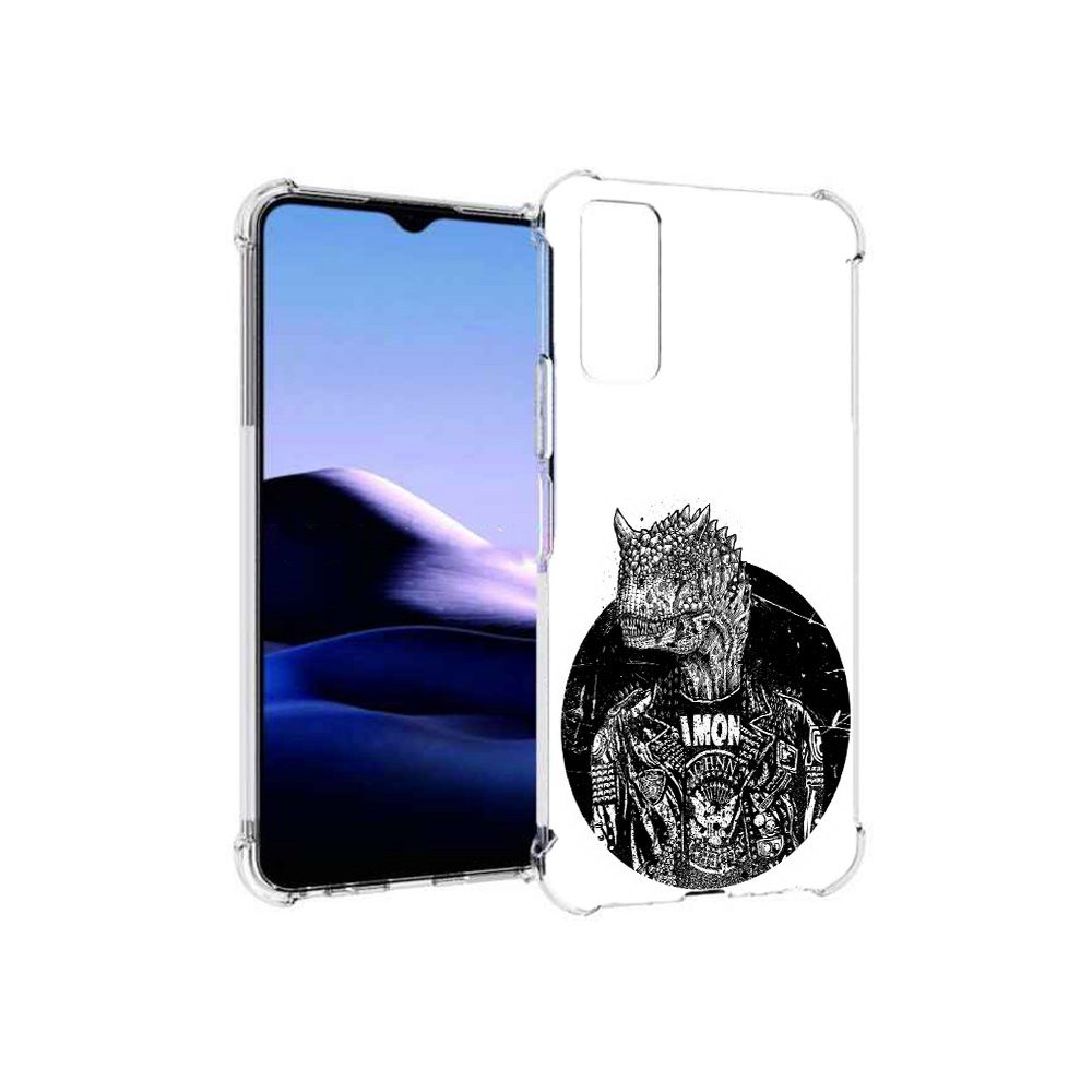 

Чехол MyPads Tocco для Vivo Y20 динозавр в куртке (PT154038.379.328), Прозрачный, Tocco