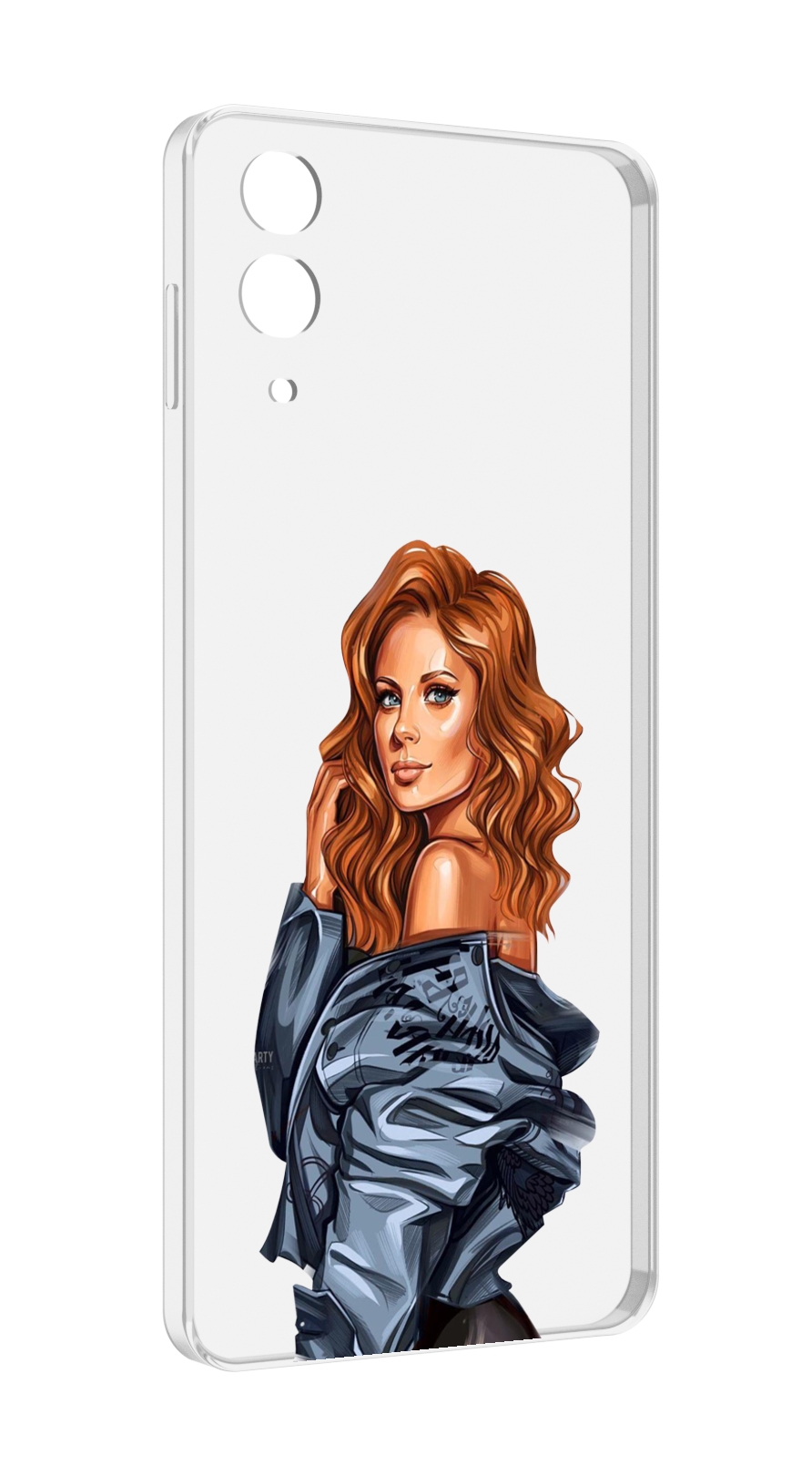 

Чехол MyPads Рыжая-девушка женский для Samsung Galaxy Z Flip 4 (SM-F721), Прозрачный, Tocco