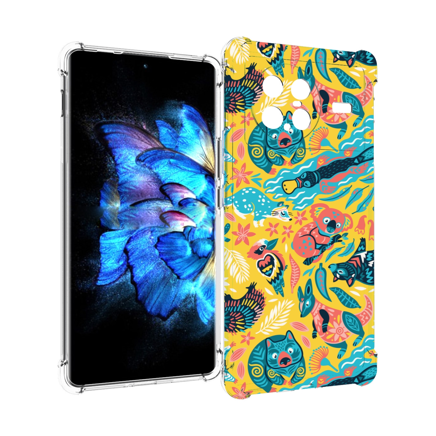 

Чехол MyPads seamless-pattern для Vivo X Note 5G, Прозрачный, Tocco