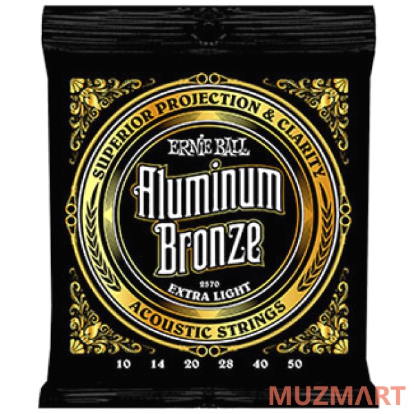 Ernie Ball 2570 Струны для акустической гитары aluminum bronze extra light