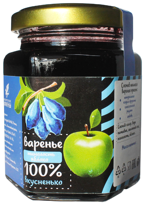 

Варенье Сибирские Афины из жимолости и яблока 230 гр